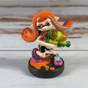 Nintendo Amiibo Orange Inkling Girl Splatoon Super Smash Bros Figure – Used